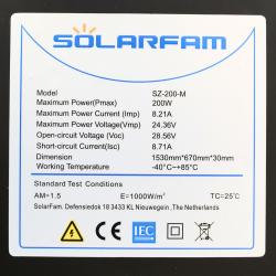Placa Solar 200W 12V Monocristalina