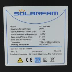 Panel Solar 200W 12V Monocristalino