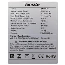 Pack 2 unidades Paneles Solares 600W Monocristalino Tensite