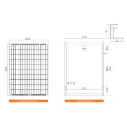 Pack 5 unidades Placas Fotovoltaicas 75W 12V Policristalina