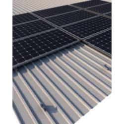 Estructura Cubierta Metálica 4 Paneles Solares Coplanar Microrail Sunfer