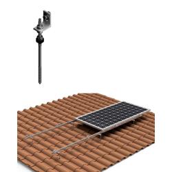 Estructura Horizontal Tejas 3 Paneles Solares con varilla 01H