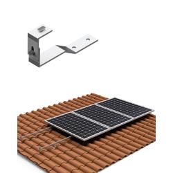 Estructura Cubierta Tejas 4 Paneles Solares con salvatejas 02V