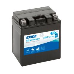 Batería Moto Exide 12V 12Ah 210A AGM Ready AGM12-14