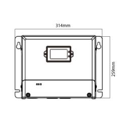 Regulador MPPT 150V 100A LCD 12/24/48V
