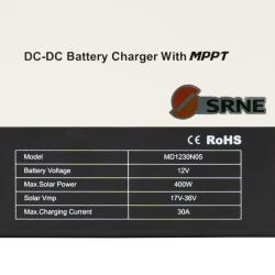 Regulador Convertidor SRNE 12V 30A