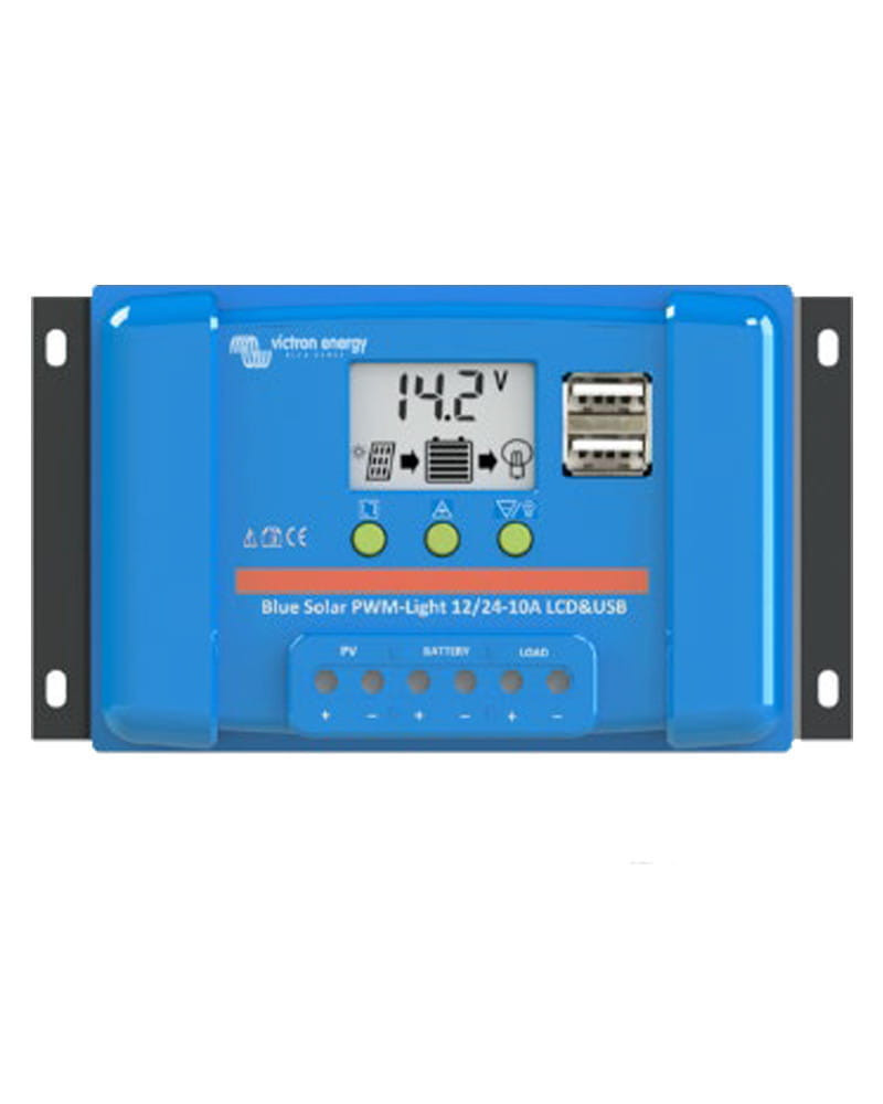 Regulador PWM BlueSolar 12/24V 20A LCD USB Victron