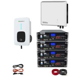 Kit para Cargador Coche Eléctrico con Inversor Híbrido 3kW Tensite y 4 ud batería 48V DC Solar Energy