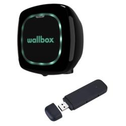 Pack Cargador Coche Eléctrico Wallbox Pulsar Plus 7,4kW Tipo 1 con Módem USB