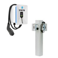 Pack Cargadores Coche Eléctrico Woltio Pro 5m 7,4kW y Peana de Carga