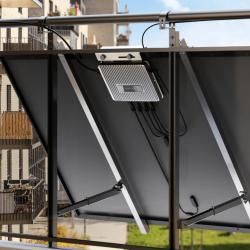 Kit Placa Solar Balcón Enchufable para Autoconsumo Fotovoltaico 1000W con Microinversor Ecoflow 800W
