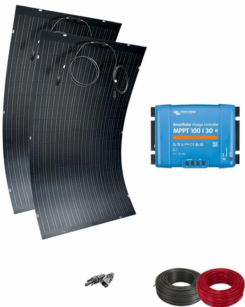 Kit Solar Caravana 12V 2000Whdia con regulador de 30A