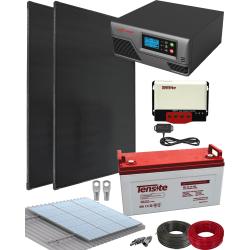 Kit Solar Fotovoltaico 600W 12V 2000Whdia con Batería de Gel