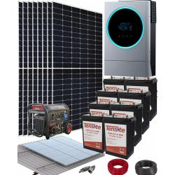 Kit Solar Vivienda Aislada 5600W 48V 14000Whdia