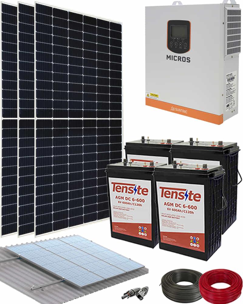Kit Solar 3000W 24V 6000Whdia