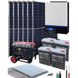 Kit Solar Fotovoltaico Aislada 3000W 24V 9600Whdia