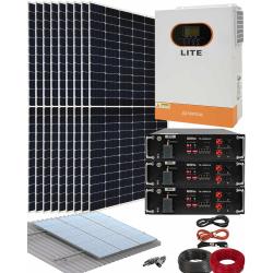 Kit Solar Casa de Campo Aislada 5000W 48V con Batería de Litio Tensite
