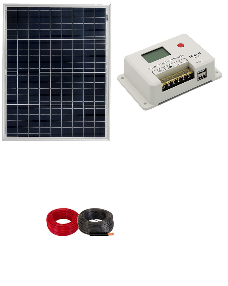 Kit Panel Solar Portátil Básico 50W Autoinstalable