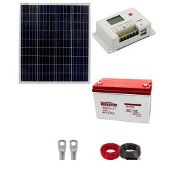 Kit Solar Autoinstalable con Batería 75W