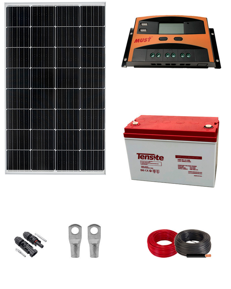 Kit Solar Autoinstalable con Batería 200W