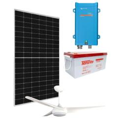 Pack de Ventilador Solar Techo Blanco 40W con Sistema 800W 12V 4000Whdia