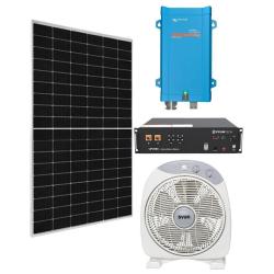 Pack de Ventilador Solar Suelo 35W con Sistema 1200W 24V Litio 4000Whdia
