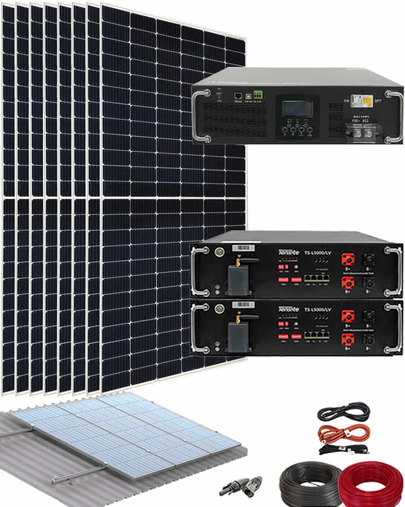 Kit Solar Aislada para Instalar Placas Solares 5500W 48V Suntaic con Baterías de Litio 10kWh