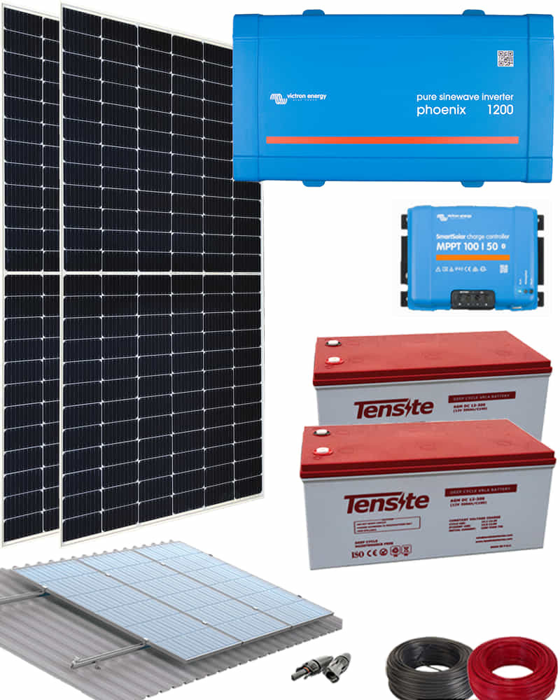 Kit Solar Aislada 1200W 24V 4800Whdia