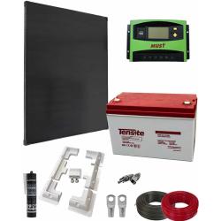 Kit Solar Caravana 12V 1000Whdia con Estructura y Batería AGM
