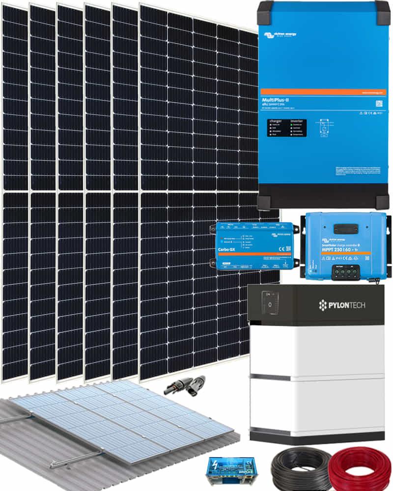 Kit Solar Litio Pylontech 7,2kWh 3000W 14000Whdia