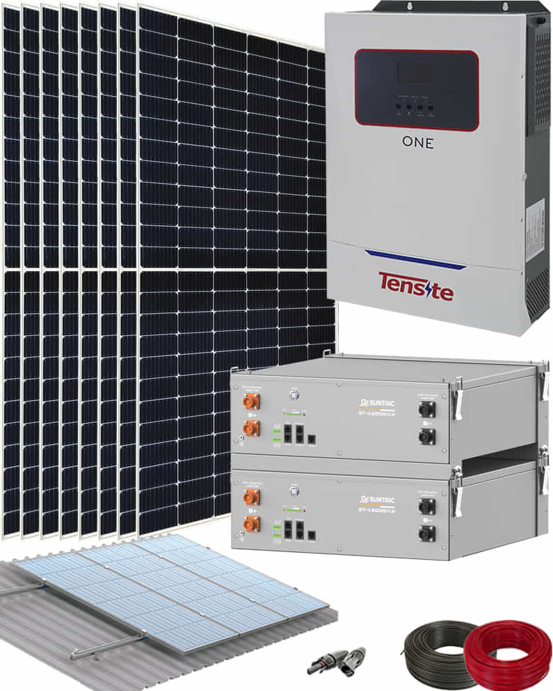Kit Instalación Placas Solares Aislada 5500W 48V Tensite