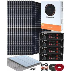 Kit Paneles Solares Fotovoltaica Aislada 11kW con 20kwh Litio y 45kwhdia