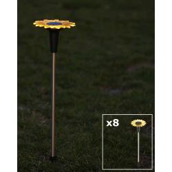 Pack 8uds Luces Exteriores Solares