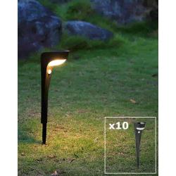 Pack 10uds Luces LED Exterior Solares
