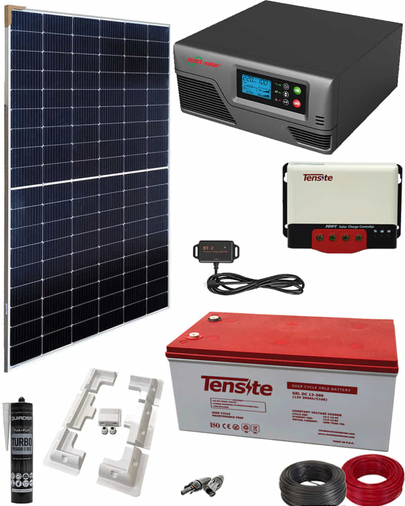 Kit Solar para Caravanas 600W 12V 1000Whdia