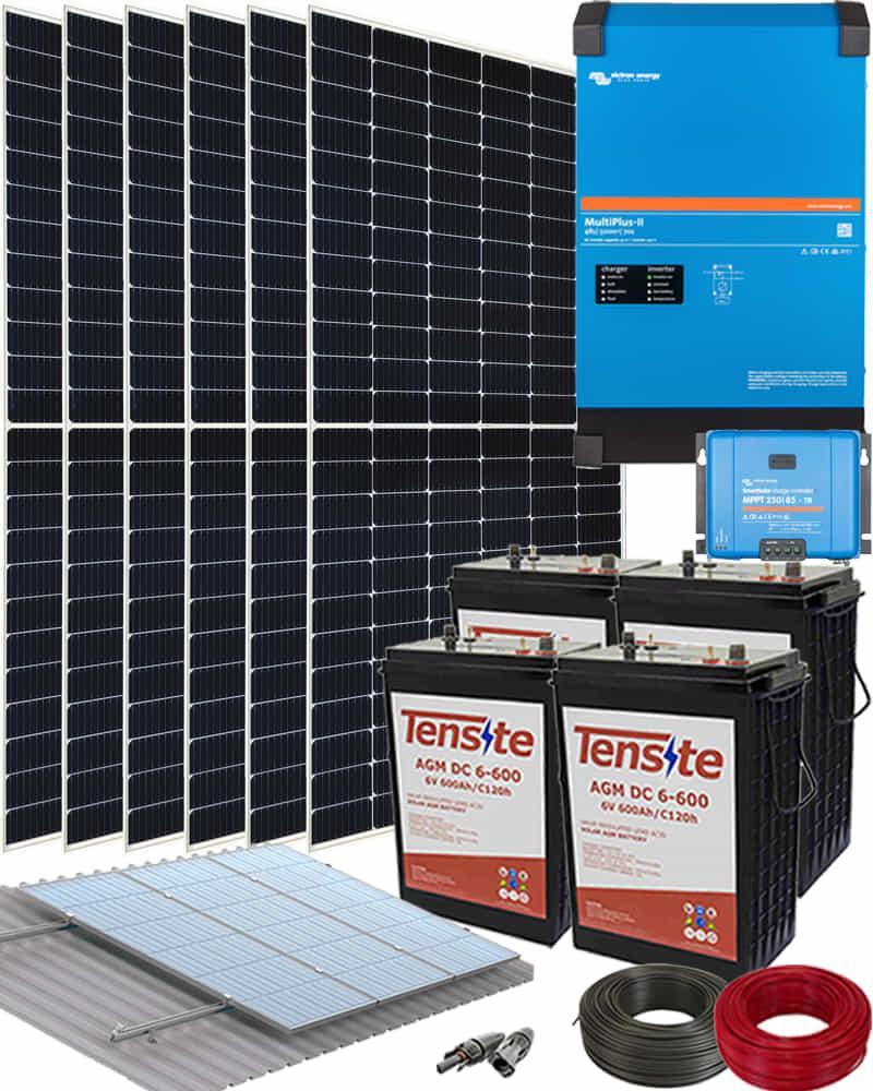 Kit Solar Fotovoltaico 5000W 24V 12800Whdia