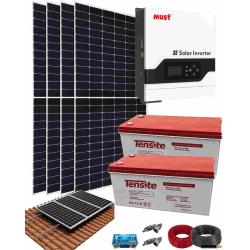Kit Solar Aislada Must Solar 3kW 24V Monofásico con Monoblock - Teja