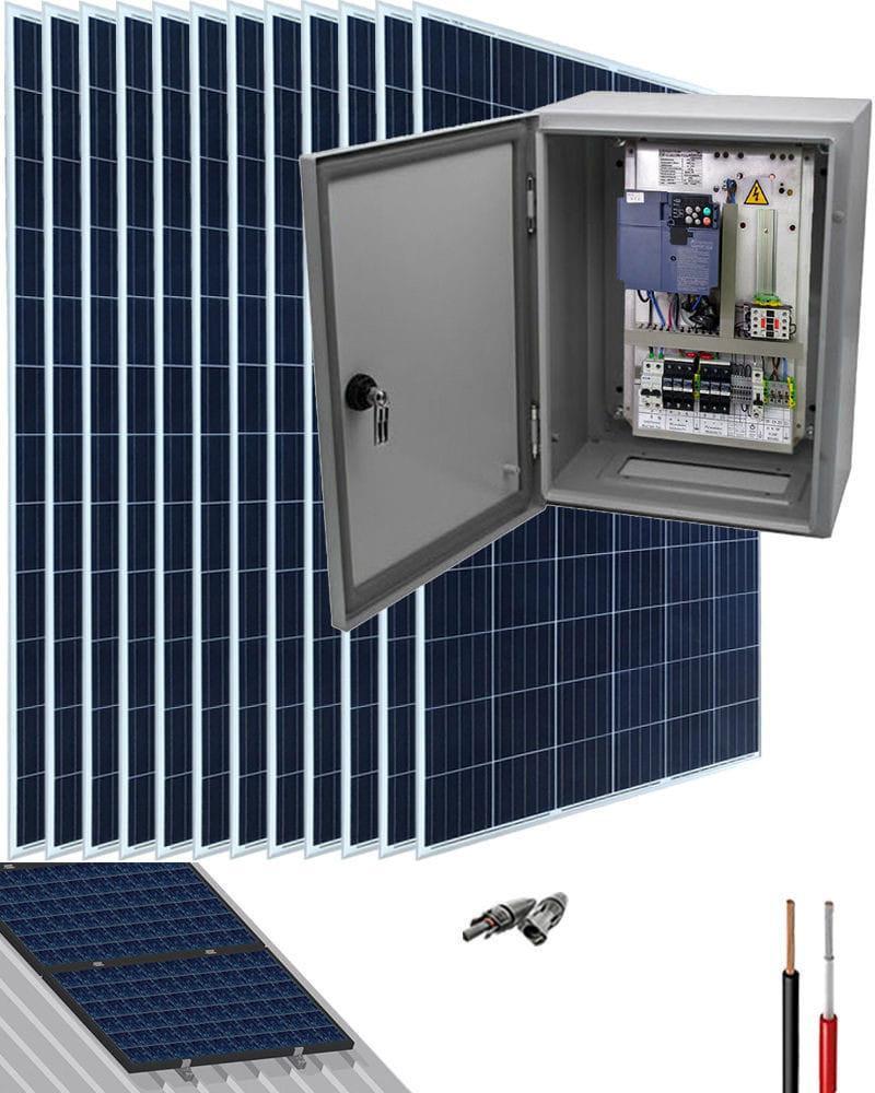 Kit Bombeo Solar con Bomba de Agua Trifásica 400V hasta 4cv