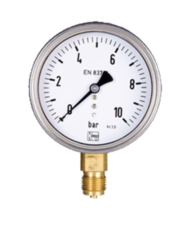 Manómetro de Presión de Agua Limpia hasta 16Bar 63mm
