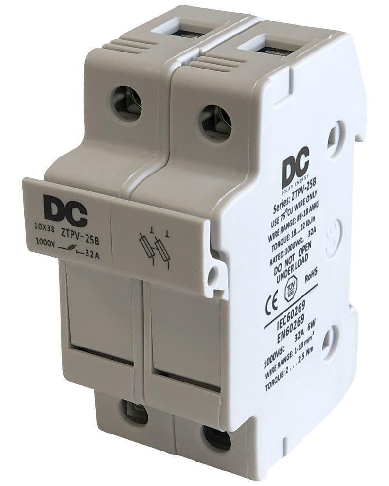 Portafusibles Doble 10x38 1000V