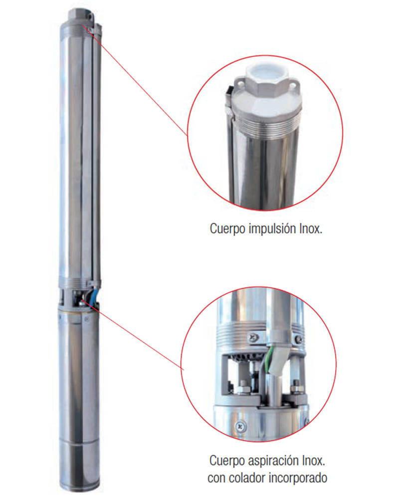 Bomba de Agua Sumergible Monofásica Para Pozo 1,5CV 1,1kW 230V IDEAL SJI-16