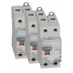 Pack 3 uds. Interruptor Diferencial 25A 2P 30mA Tipo A Rearmable Legrand