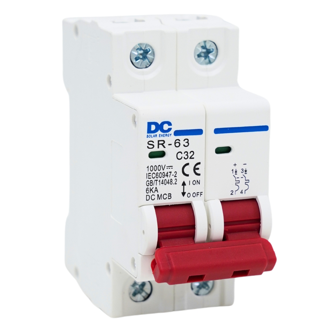 Magnetotérmico 32A 2P 1000V DC Corriente Continua