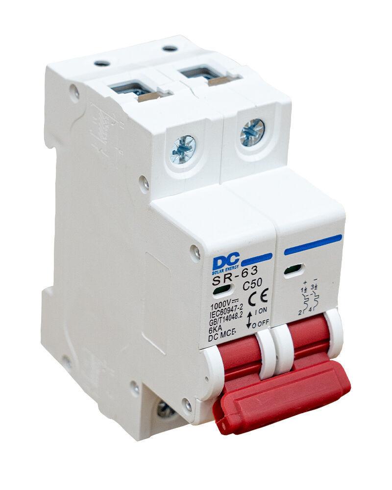 Magnetotérmico 50A 2P 1000V DC Normalizado