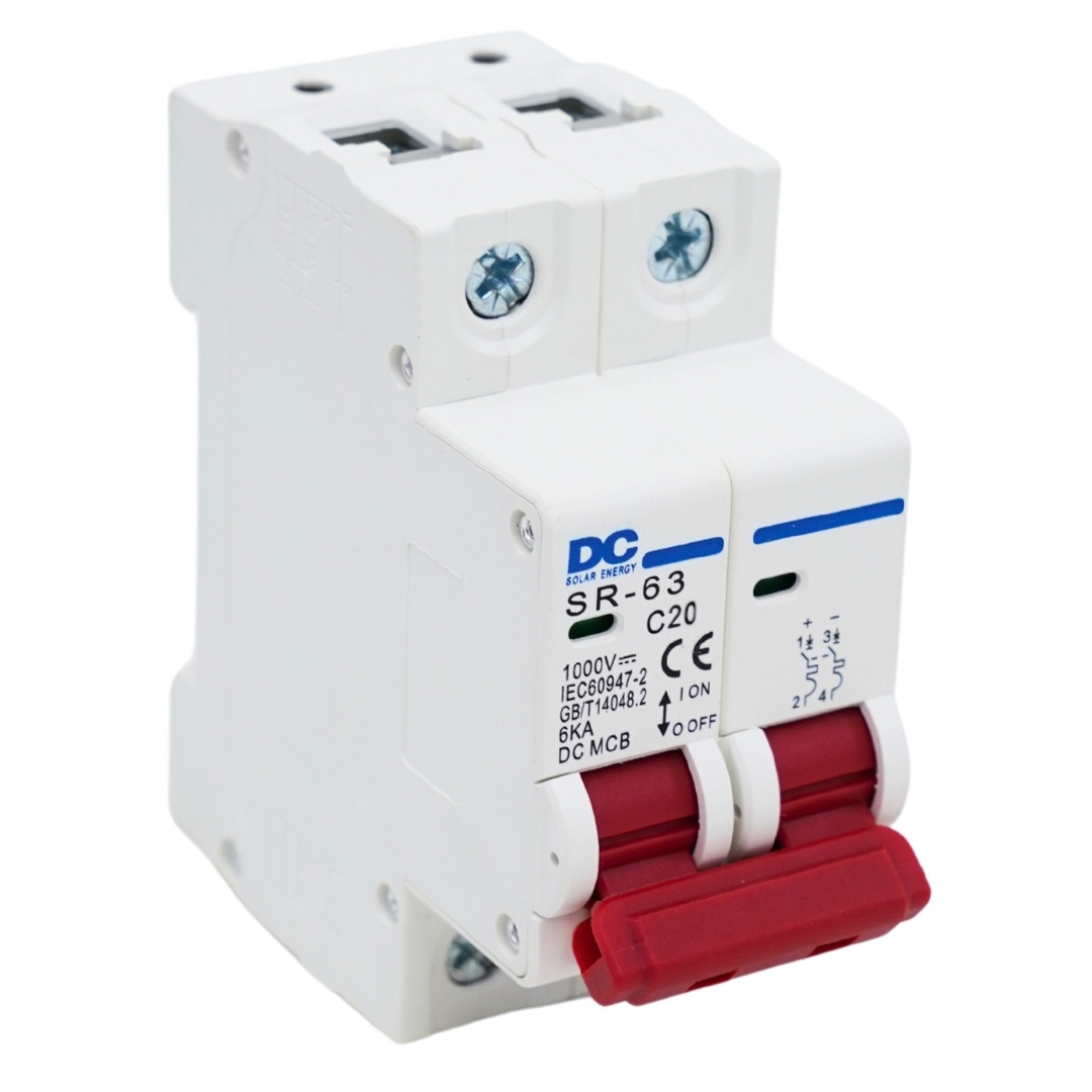 Magnetotérmico 20A 2P 1000V DC Corriente Continua