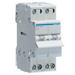 Conmutador modular Hager 2P, 40A 1-0-2
