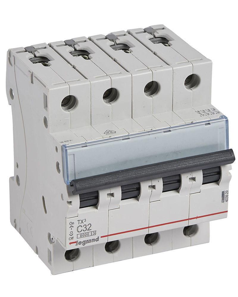 Interruptor Automático Magnetotérmico 32A 4P 6KA C Trifásico Legrand
