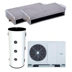 Kit Aerotermia con Fancoils Conductos 14kW Aquaris con depósito 100L