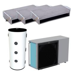 Kit Aerotermia con Fancoils Conductos 12,5kW Daikin con depósito 100L