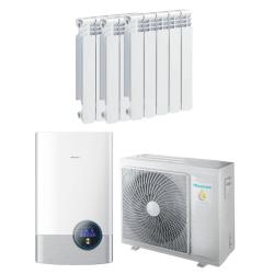 Kit Aerotermia con Radiadores por Calefacción 4,4kW Hisense Bibloc para 70m2